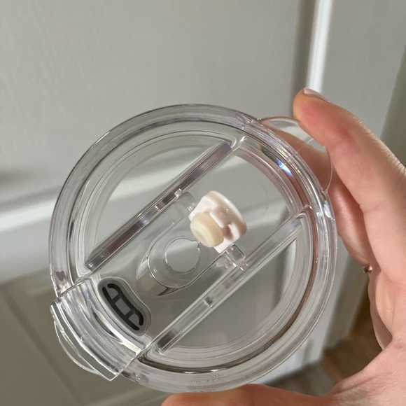 White and Pink Reduce Tumbler with Straw - Picture 3 of 5